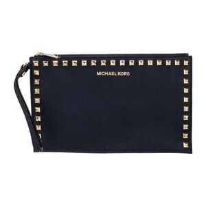 Michael Kors Black Studded Clutch Wristlet